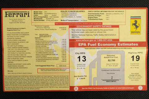 2012 Ferrari California