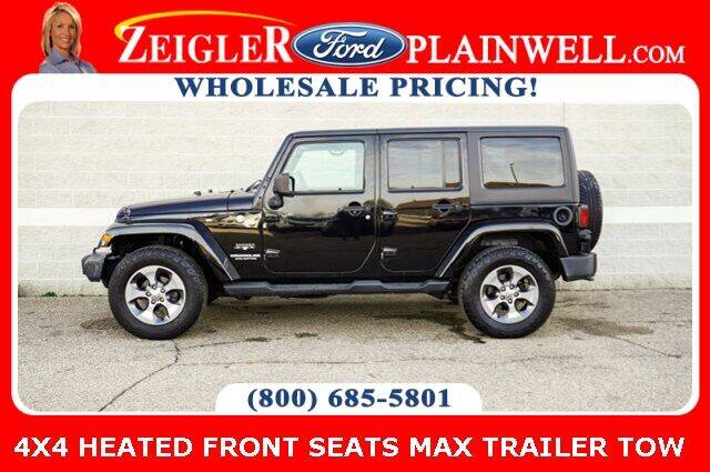2016 Jeep Wrangler Unlimited for sale at Zeigler Ford of Plainwell- Jeff Bishop - Zeigler Ford of Lowell in Lowell MI