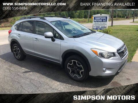 2013 Subaru XV Crosstrek for sale at SIMPSON MOTORS in Youngstown OH