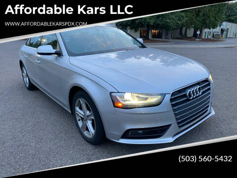 2013 Audi A4 for sale at Affordable Kars LLC in Portland OR