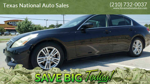 2011 Infiniti G37 Sedan for sale at Texas National Auto Sales in San Antonio TX