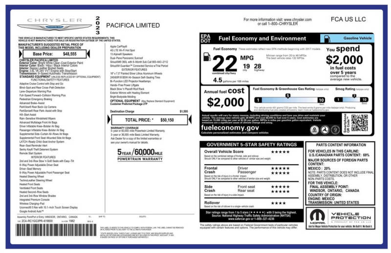 2023 Chrysler Pacifica Limited