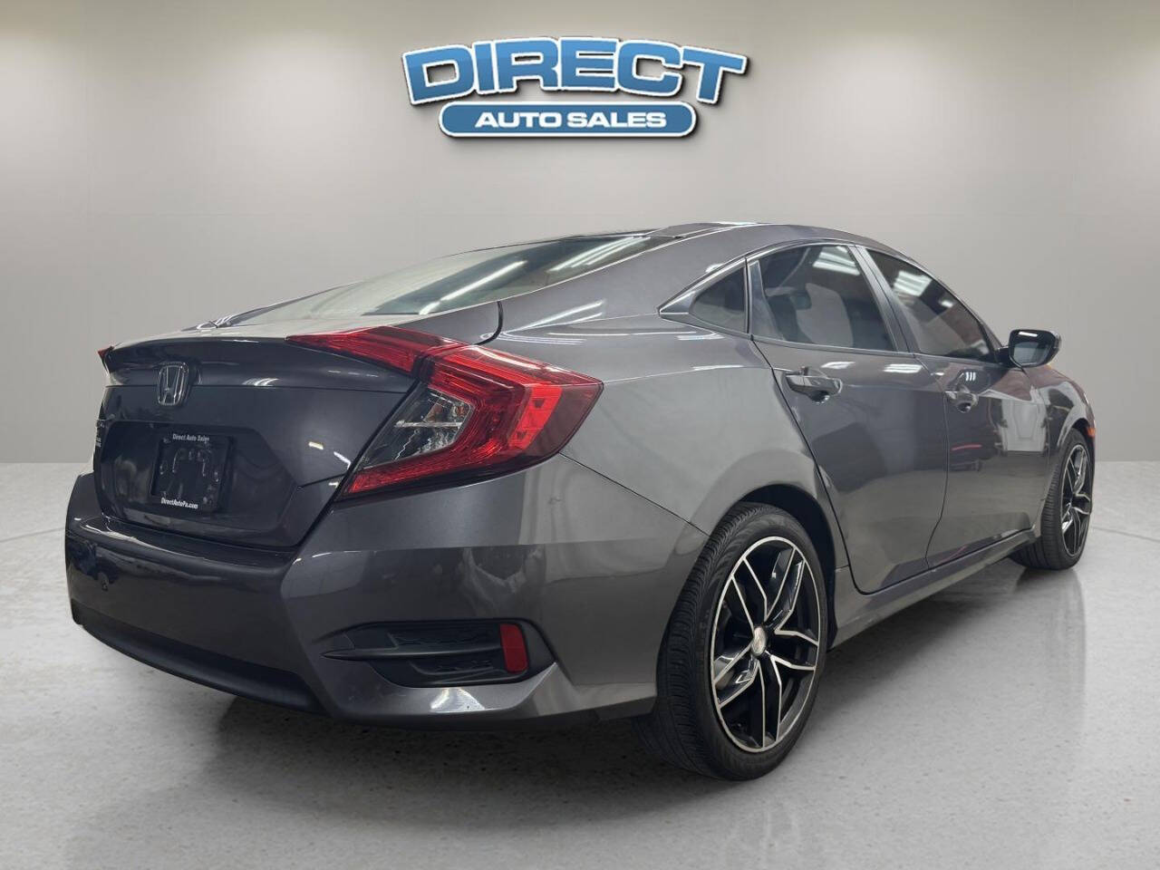 2017 Honda Civic LX 4dr Sedan CVT - Gray exterior view 6