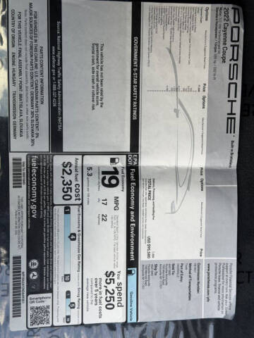 2022 Porsche Cayenne Coupe