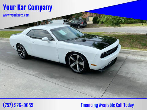2013 Dodge Challenger for sale at Your Kar Company in Norfolk VA