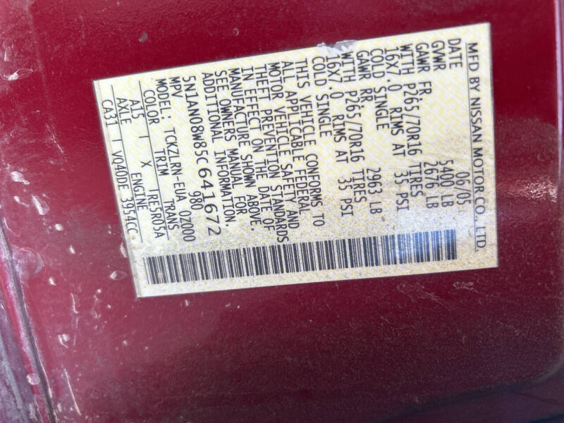 2005 Nissan Xterra S