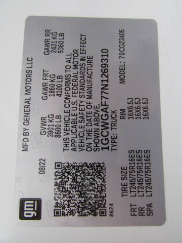 2022 Chevrolet Express 2500