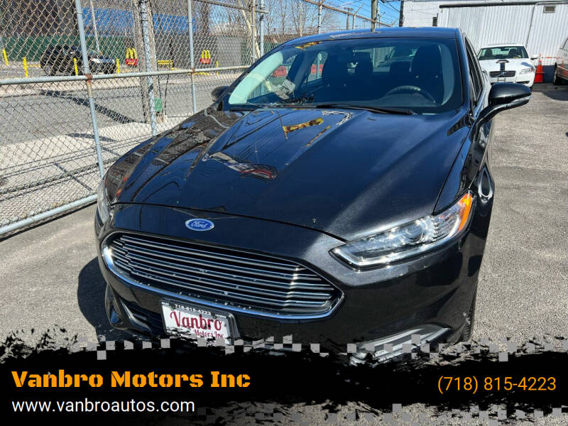 2013 Ford Fusion for sale at Vanbro Motors Inc in Staten Island NY