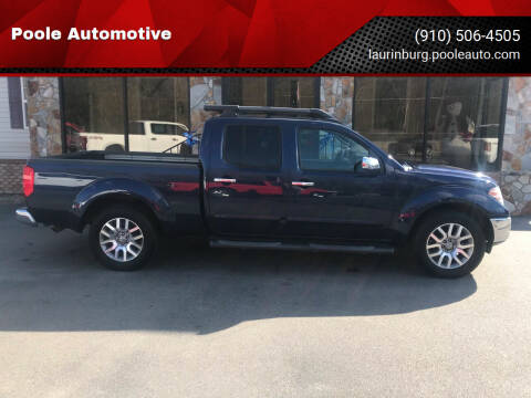 2009 Nissan Frontier for sale at Poole Automotive in Laurinburg NC