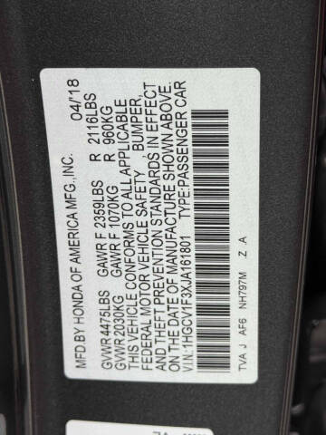 2018 Honda Accord Sport