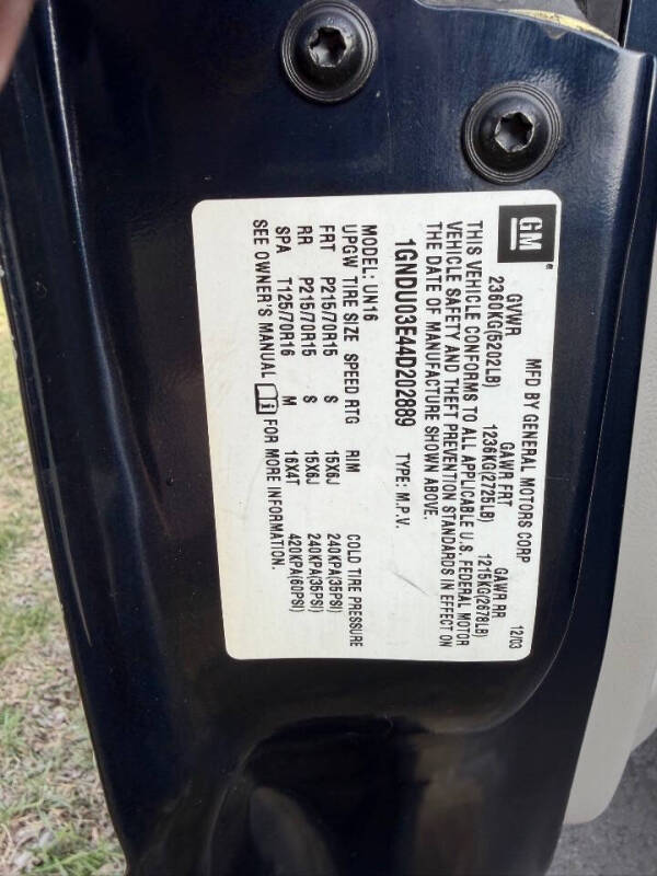2004 Chevrolet Venture Plus