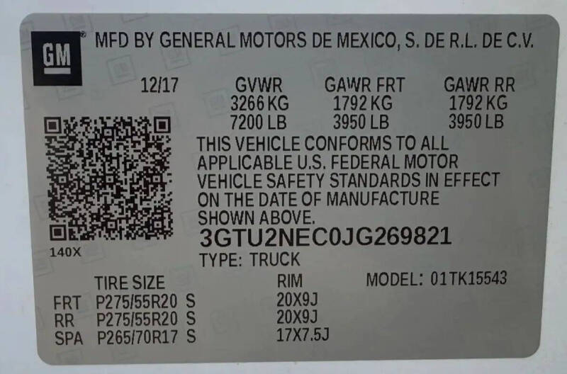 2018 GMC Sierra 1500