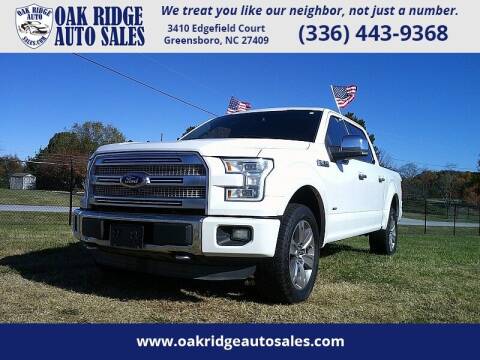 2015 Ford F-150 for sale at Oak Ridge Auto Sales - Used Car Inventory in Greensboro NC