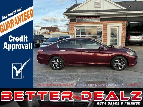 2017 Honda Accord for sale at Better Dealz Auto Sales & Finance in York PA