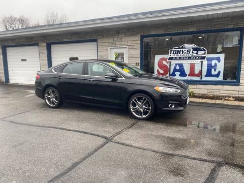 2016 Ford Fusion for sale at Tonys Auto Sales Inc in Wheatfield IN