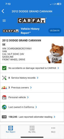 2012 Dodge Grand Caravan SE