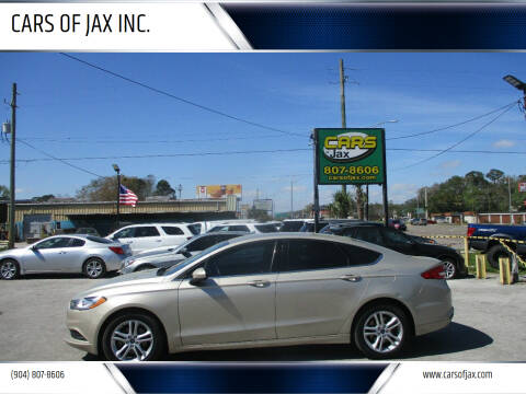 2018 Ford Fusion for sale at CARS OF JAX INC. in Jacksonville FL