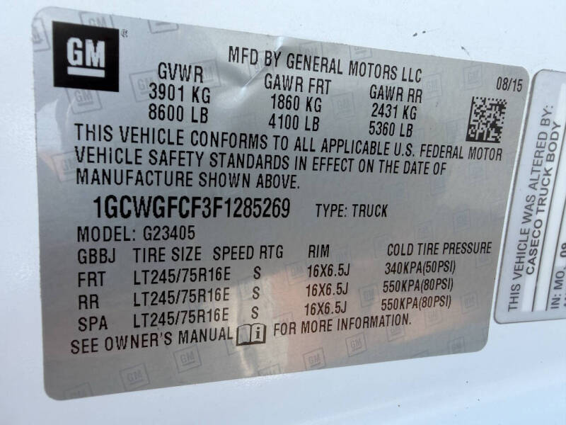 2015 Chevrolet Express 2500