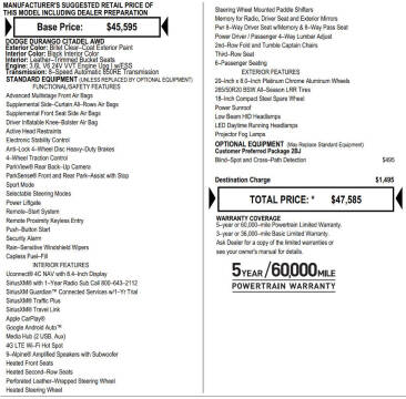 2020 Dodge Durango Citadel