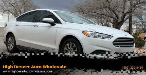 2015 Ford Fusion for sale at High Desert Auto Wholesale in Albuquerque NM