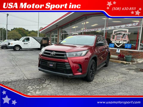 2019 Toyota Highlander for sale at USA Motor Sport inc in Marlborough MA