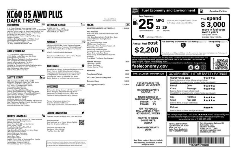 2023 Volvo XC60 B5 Plus Dark Theme