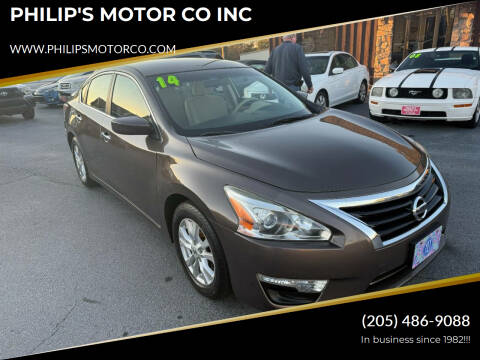 2014 Nissan Altima for sale at PHILIP'S MOTOR CO INC in Haleyville AL