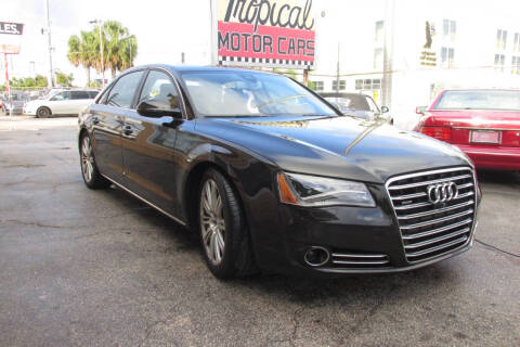 2014 Audi A8 L for sale at TROPICAL MOTOR CARS INC in Miami FL