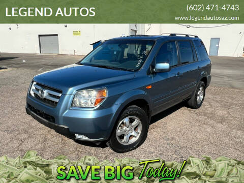 2007 Honda Pilot for sale at LEGEND AUTOS in Peoria AZ