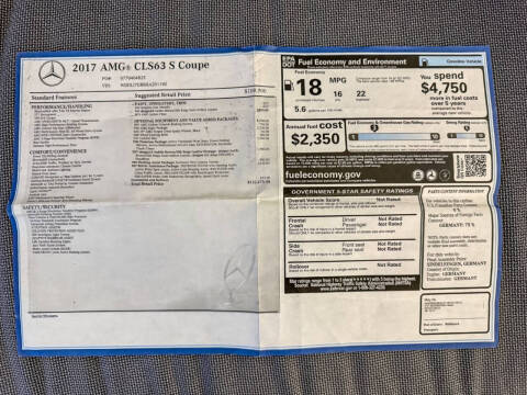 2017 Mercedes-Benz CLS AMG CLS 63 S