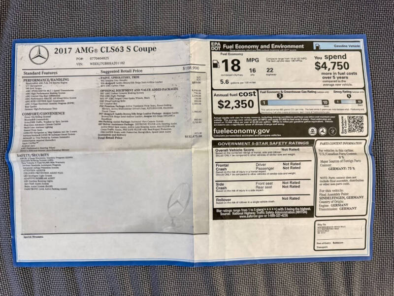 2017 Mercedes-Benz CLS AMG CLS 63 S