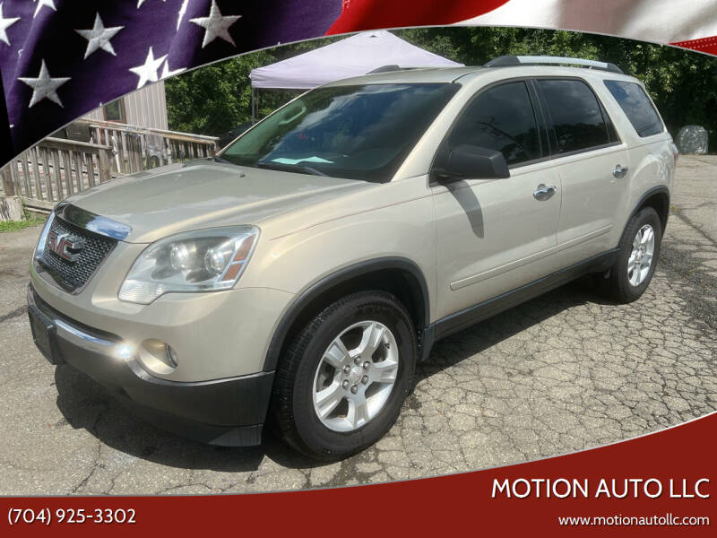 2012 GMC Acadia for sale at Motion Auto LLC in Kannapolis NC