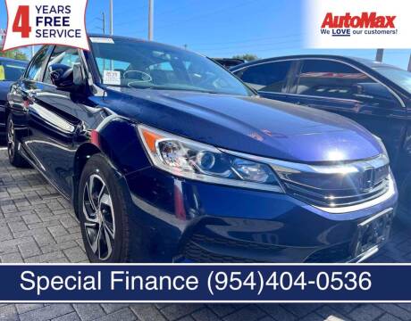 2016 Honda Accord for sale at Auto Max in Hollywood FL