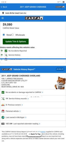 2011 Jeep Grand Cherokee Overland