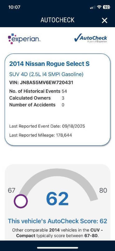 2014 Nissan Rogue Select S