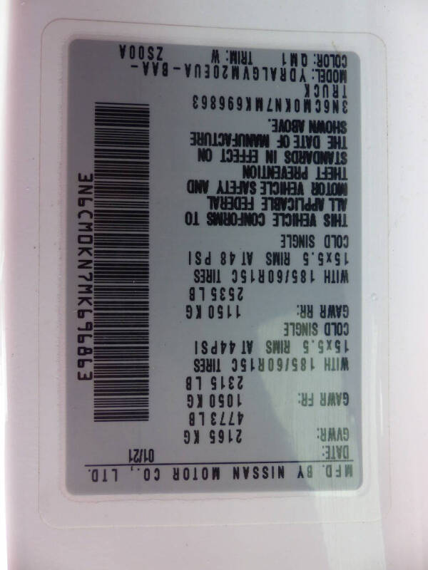 2021 Nissan NV200 SV