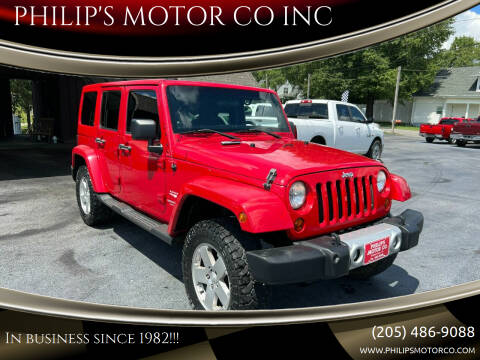 2011 Jeep Wrangler Unlimited for sale at PHILIP'S MOTOR CO INC in Haleyville AL