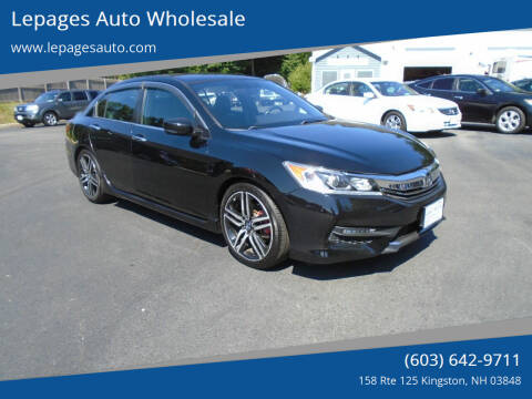 2017 Honda Accord for sale at Lepages Auto Wholesale in Kingston NH