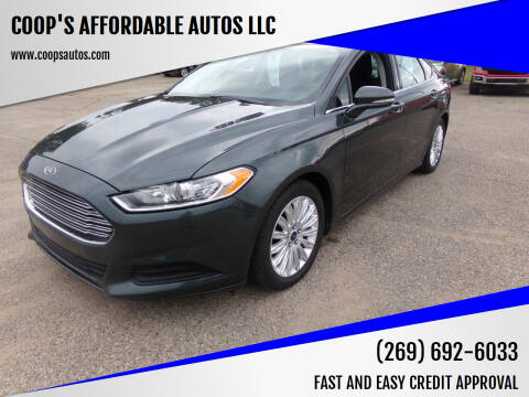 2016 Ford Fusion Hybrid for sale at COOP'S AFFORDABLE AUTOS LLC in Otsego MI