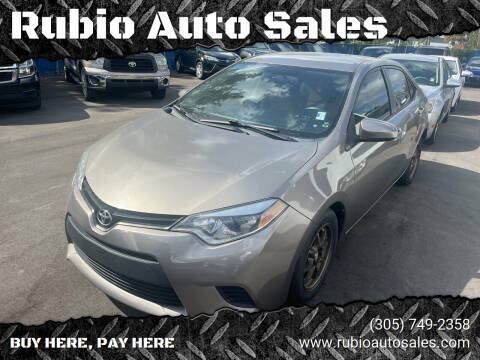 2014 Toyota Corolla for sale at Rubio Auto Sales in Homestead FL