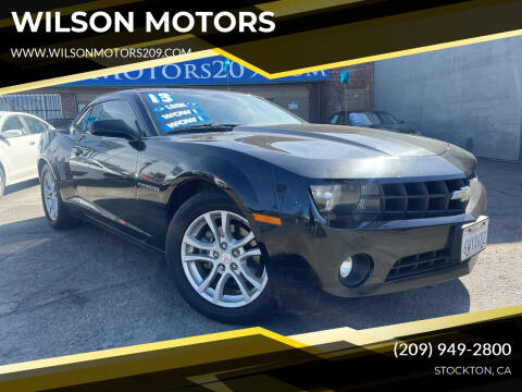 2013 Chevrolet Camaro for sale at WILSON MOTORS in Stockton CA