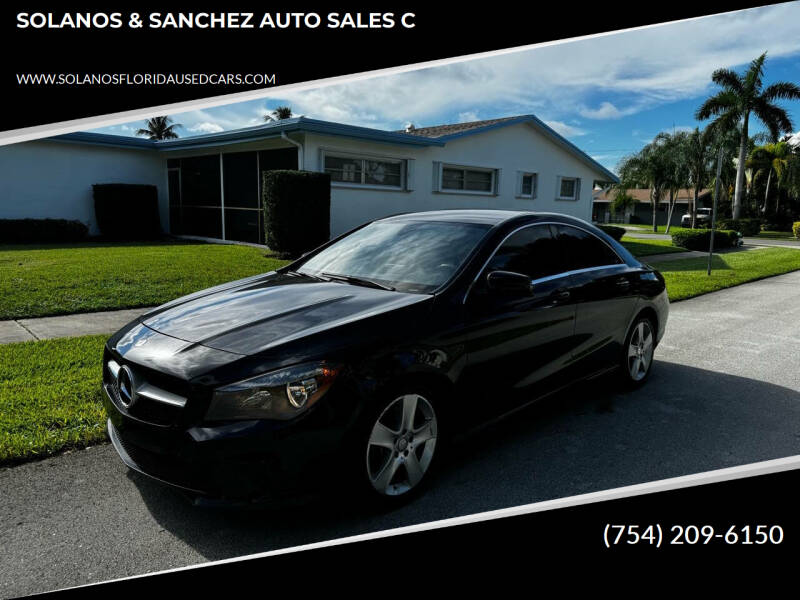 2016 Mercedes-Benz CLA for sale at SOLANOS & SANCHEZ AUTO SALES C in Hollywood FL