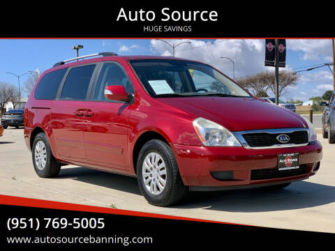 2012 Kia Sedona for sale at Auto Source II in Banning CA