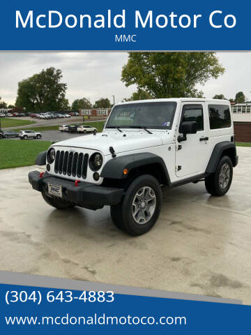 2012 Jeep Wrangler for sale at McDonald Motor Co in Harrisville WV