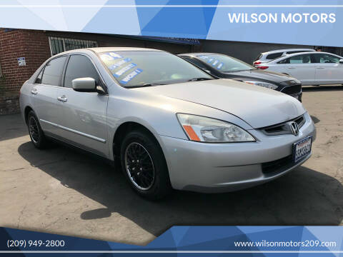 2004 Honda Accord for sale at WILSON MOTORS in Stockton CA