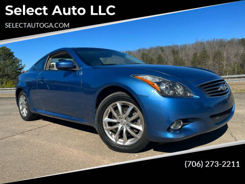 2012 Infiniti G37 Coupe for sale at Select Auto LLC in Ellijay GA