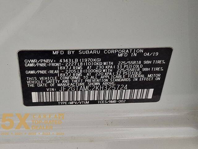 2019 Subaru Crosstrek 2.0i Limited