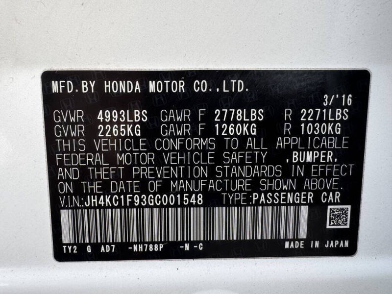 2016 Acura RLX w/Advance