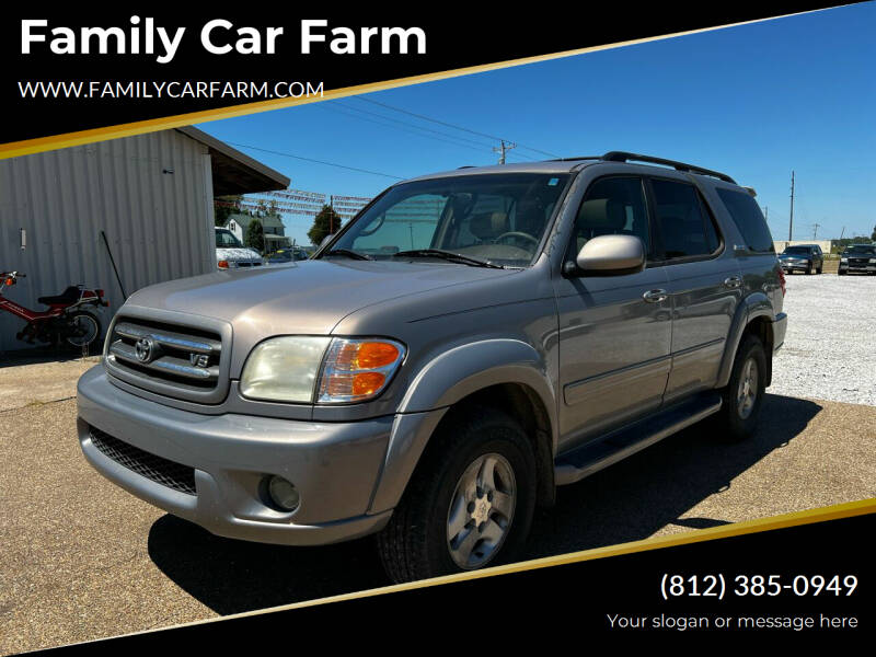 2002 Toyota Sequoia for sale at Family Car Farm in Princeton IN