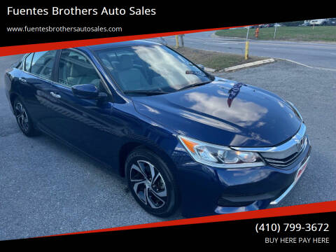 2017 Honda Accord for sale at Fuentes Brothers Auto Sales in Jessup MD